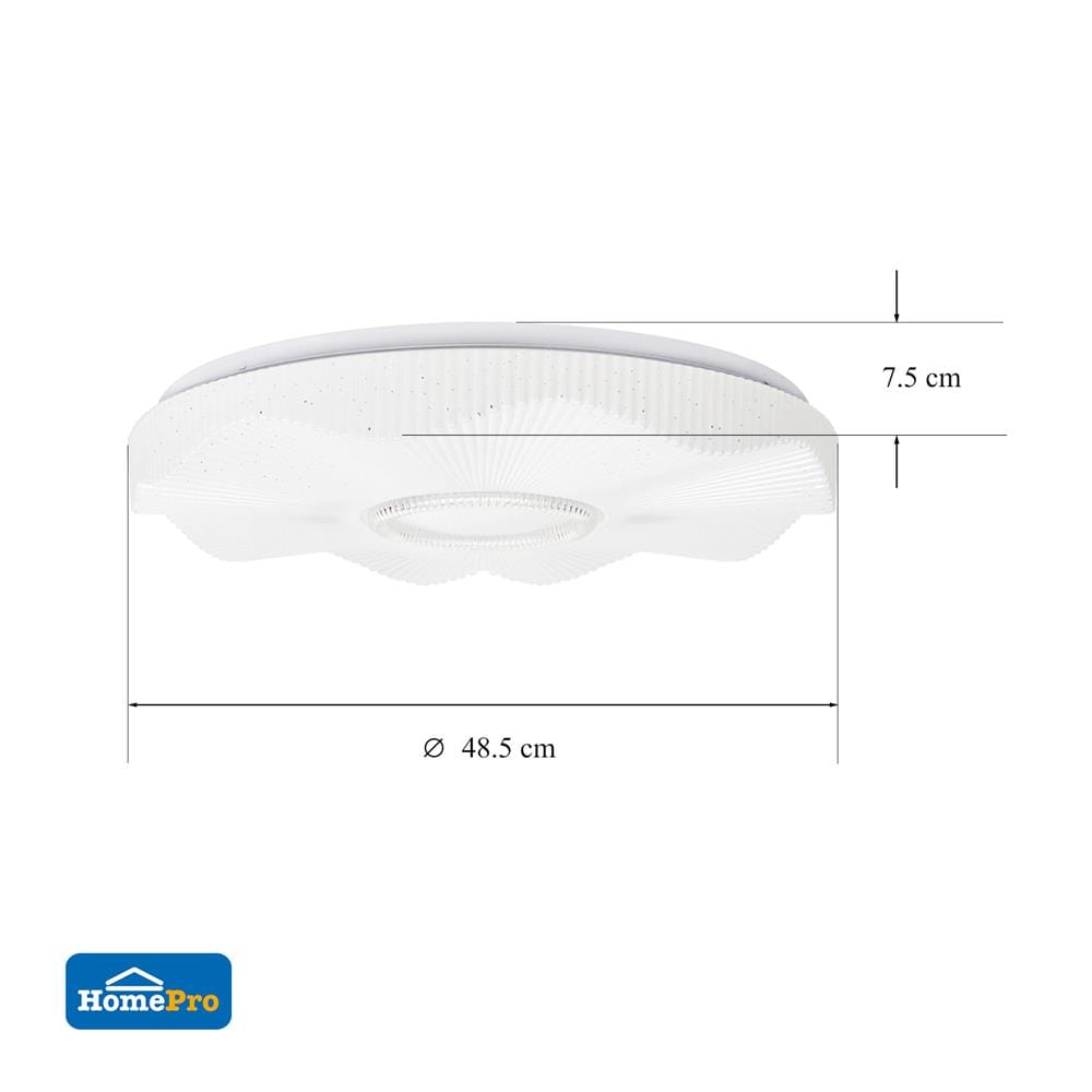 ไฟเพดาน LED CARINI R1038-L1 19 นิ้ว 55 วัตต์ DAYLIGHT/COOL WHITE/WARM WHITE สีขาว