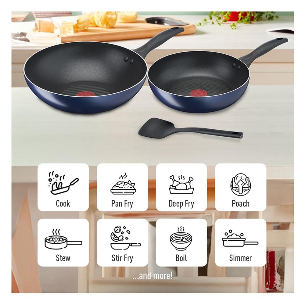 ชุดกระทะลึก 28 และ 26 ซม. TEFAL CLEAR COOK 3 ชิ้น