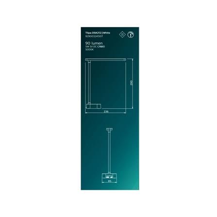 ไฟอ่านหนังสือ LED PHILIPS TILPADSK212 5 วัตต์ COOL WHITE สีขาว_5