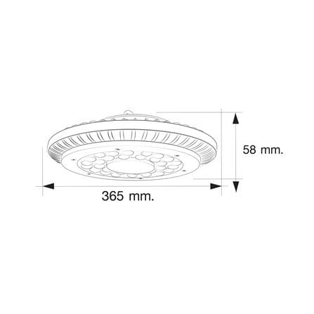 โคมไฮเบย์ LED HI-TEK HFIHE0200D 200 วัตต์ DAYLIGHT สีดำ_3