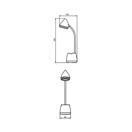 ไฟอ่านหนังสือ LED PHILIPS HATDSK213 4.5 วัตต์ (DAYLIGHT, COOL WHITE, WARM WHITE) สีขาว_5