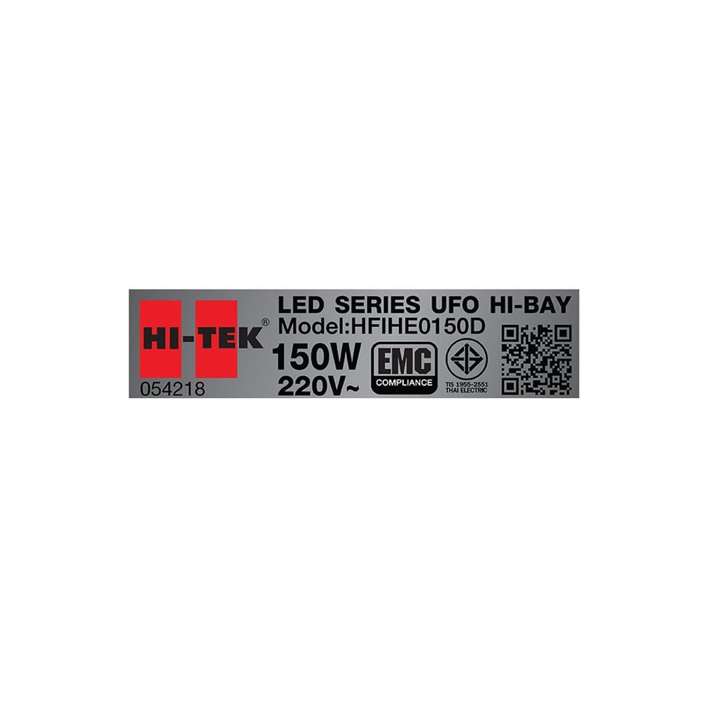 โคมไฮเบย์ LED HI-TEK HFIHE0150D 150 วัตต์ DAYLIGHT สีดำ