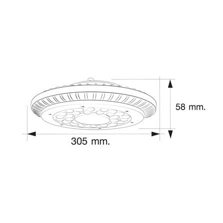 โคมไฮเบย์ LED HI-TEK HFIHE0150D 150 วัตต์ DAYLIGHT สีดำ_3