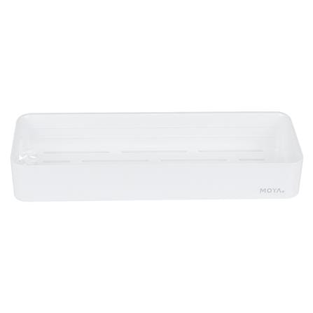 ชั้นวางติดผนังพร้อมขอแขวน MOYA BAS-1010W สีขาว_1