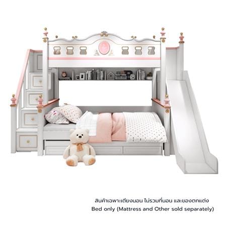 เตียง 2 ชั้น 5 ฟุต DREAM CAR KID QUEEN SLIDER 1007-5 สีชมพู/ขาว