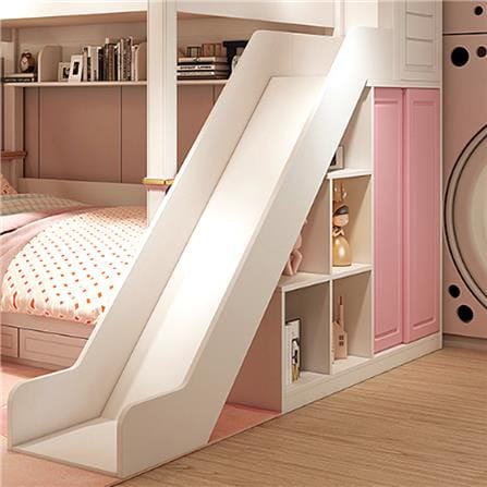 เตียง 2 ชั้น 4 ฟุต DREAM CAR KID QUEEN SLIDER 1007-4 สีชมพู/ขาว_7