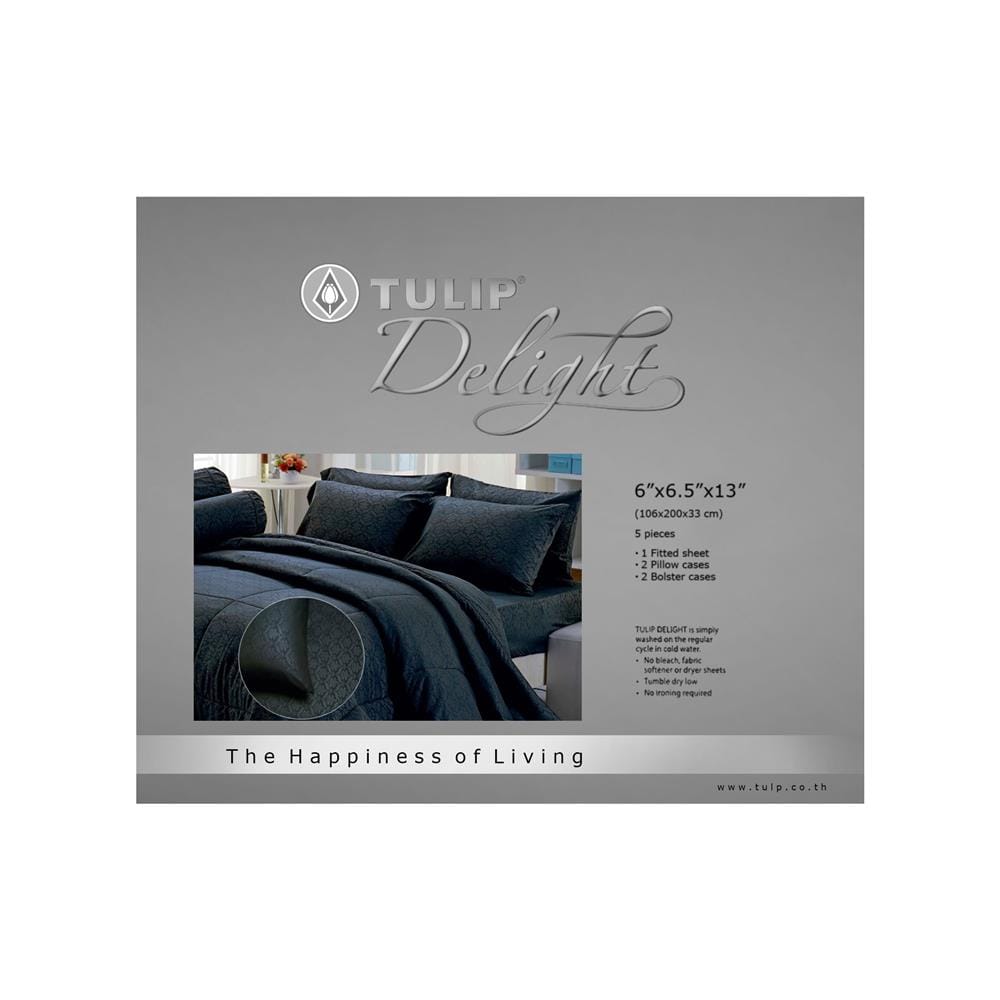 ชุดผ้าปูที่นอน 6 ฟุต 5 ชิ้น TULIP DELIGHT 60056-DL530