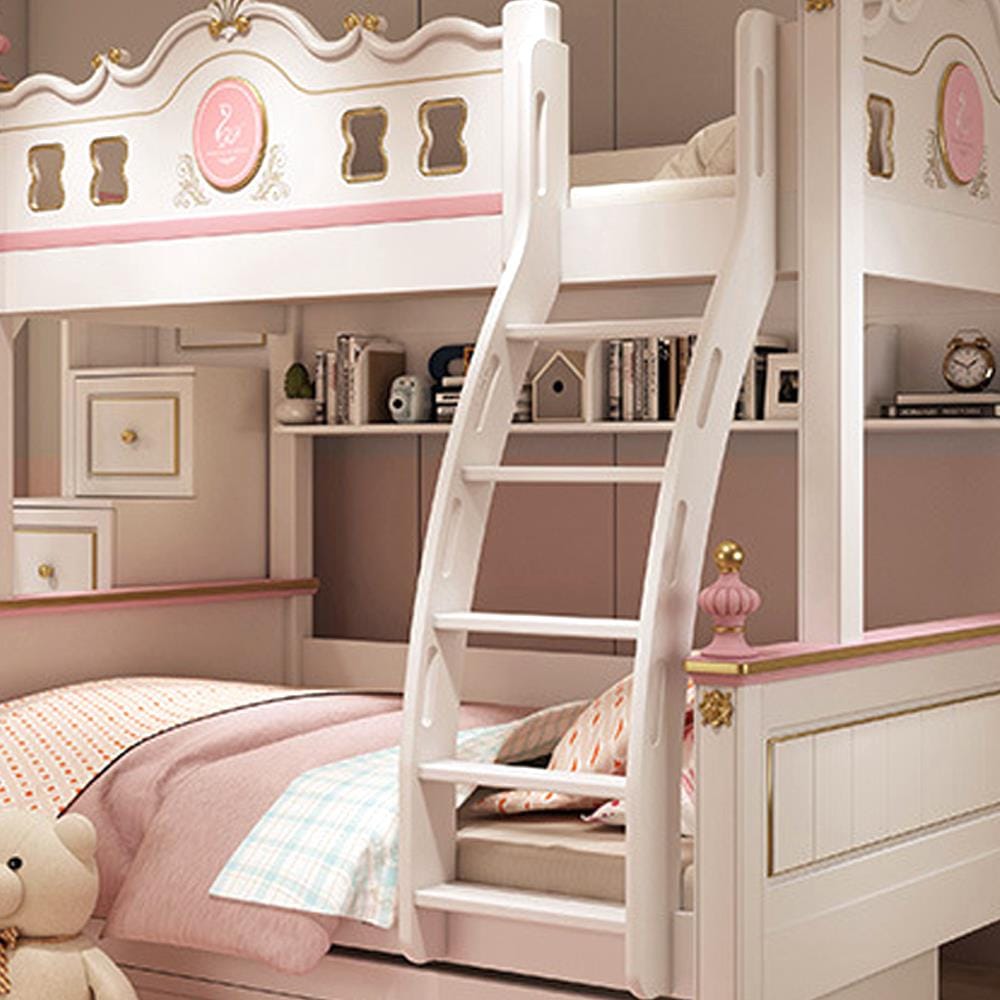เตียง 2 ชั้น 4 ฟุต DREAM CAR KID QUEEN 1007-4 สีชมพู/ขาว