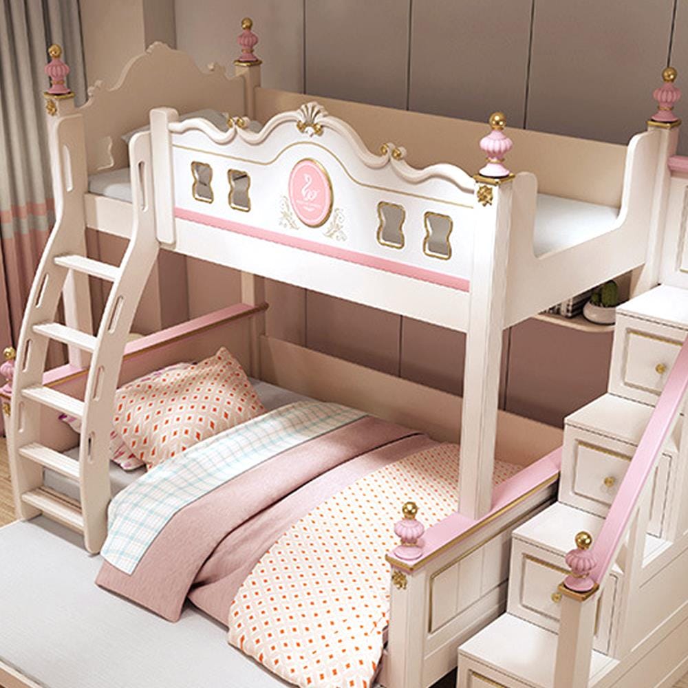 เตียง 2 ชั้น 5 ฟุต DREAM CAR KID QUEEN 1007-5 สีชมพู/ขาว