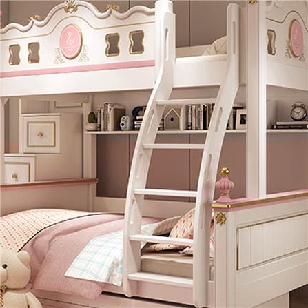 เตียง 2 ชั้น 5 ฟุต DREAM CAR KID QUEEN 1007-5 สีชมพู/ขาว_2
