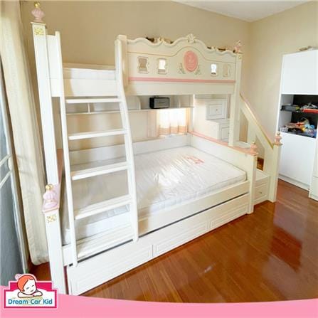 เตียง 2 ชั้น 5 ฟุต DREAM CAR KID QUEEN 1007-5 สีชมพู/ขาว_6