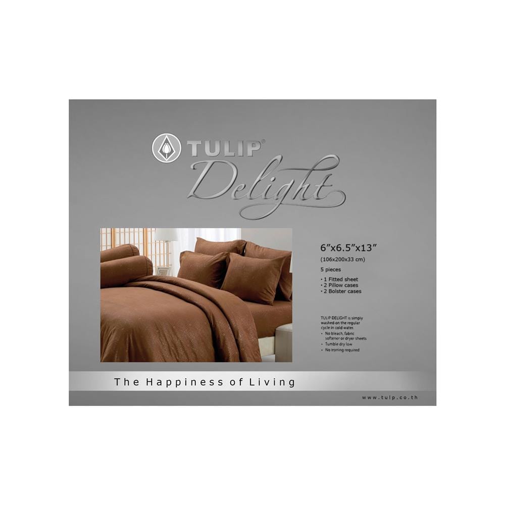 ชุดผ้าปูที่นอน 6 ฟุต 5 ชิ้น TULIP DELIGHT 60056-DL551