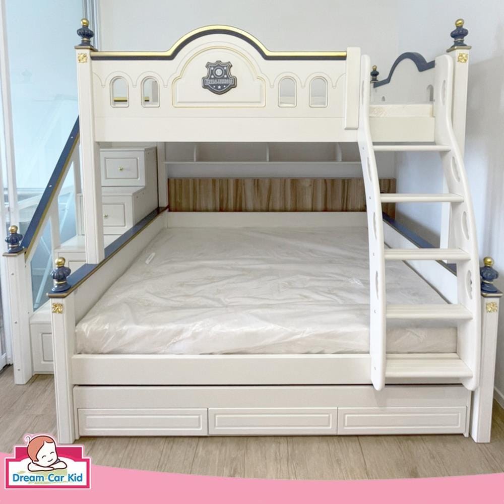 เตียง 2 ชั้น 5 ฟุต DREAM CAR KID CASTLE 1006-5 สีน้ำเงิน/ขาว