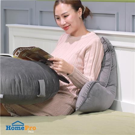 เบาะรองหลัง HOME LIVING STYLE MIAOW 20X26 นิ้ว สีเทา_4