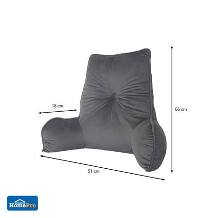 เบาะรองหลัง HOME LIVING STYLE MIAOW 20X26 นิ้ว สีเทา_7