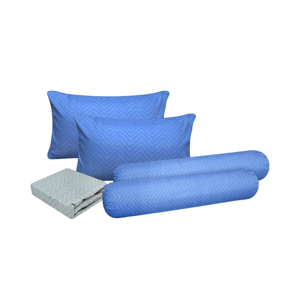 ชุดผ้าปูที่นอน 6 ฟุต 5 ชิ้น SLUMBERLAND ANFIELD สี GRAY/BLUE
