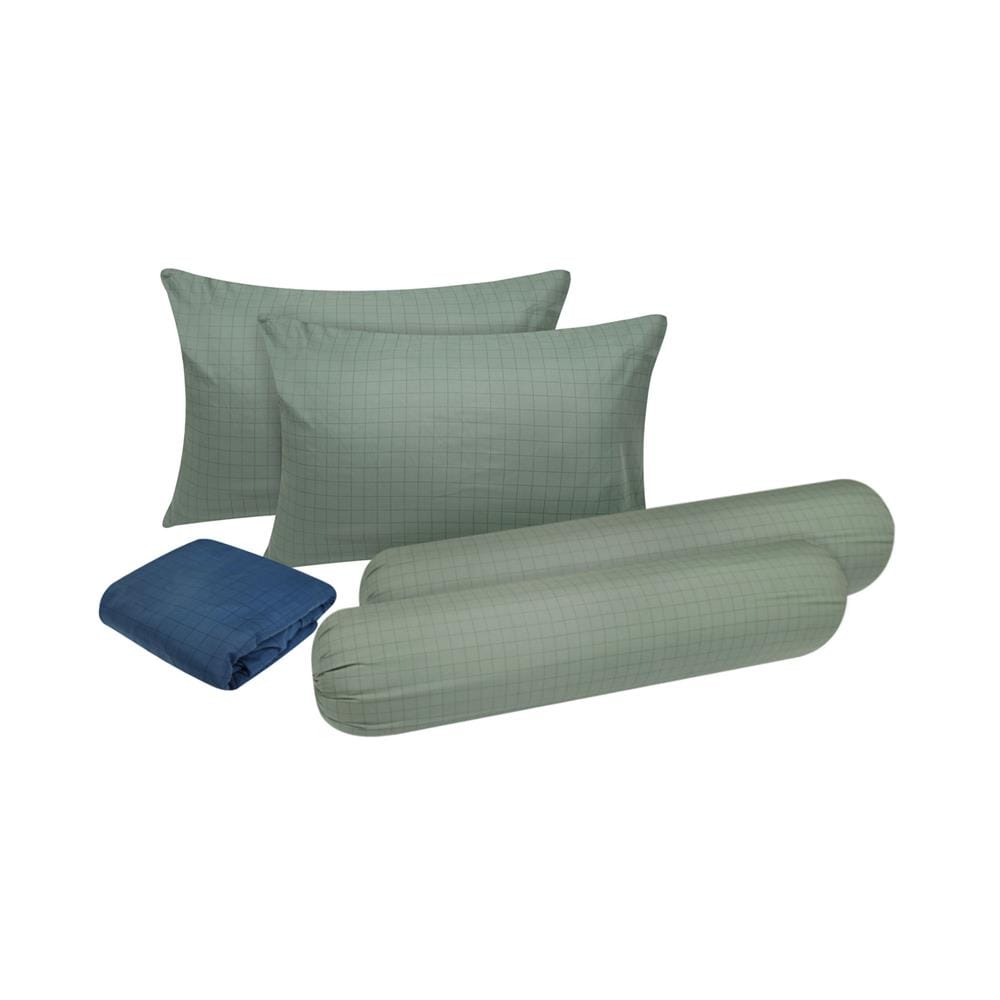 ชุดผ้าปูที่นอน 5 ฟุต 5 ชิ้น SLUMBERLAND STAMFORD สี BLUE/GREEN