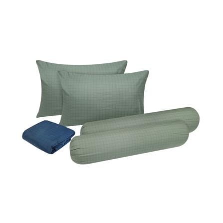 ชุดผ้าปูที่นอน 5 ฟุต 5 ชิ้น SLUMBERLAND STAMFORD สี BLUE/GREEN_1