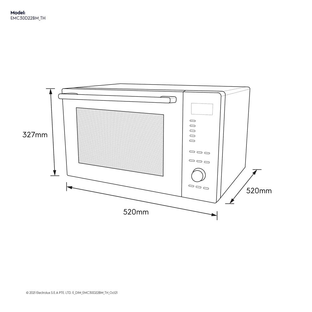 ไมโครเวฟ ELECTROLUX EMC30D22BM 30 ลิตร