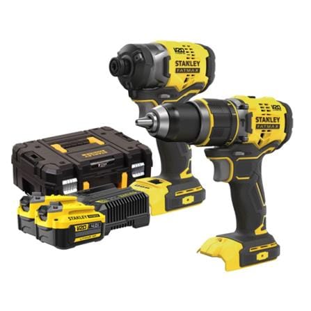ชุดสว่านและไขควงกระแทกไร้สาย (พร้อมแบตเตอรี่) STANLEY SBDI469M2T-B1 20 โวลต์_2