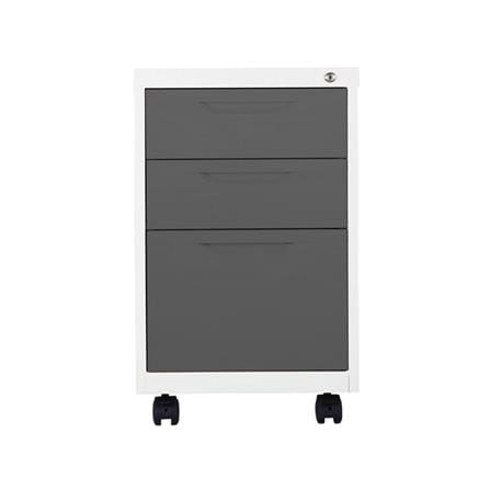 ตู้ลิ้นชักเหล็ก 3 ลิ้นชัก KIOSK BS-503 G1 สีขาว/เทา_0