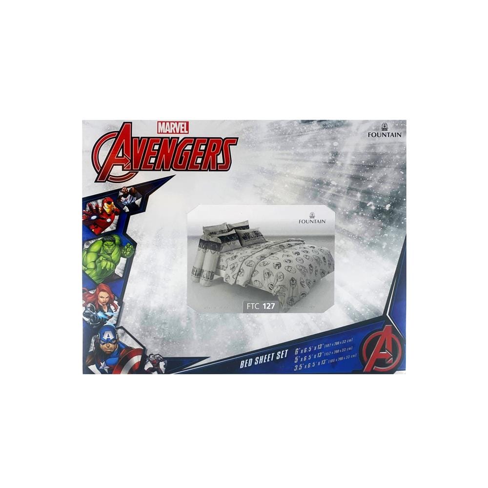 ชุดผ้าปูที่นอน 6 ฟุต 5 ชิ้น FOUNTAIN AVENGERS 70106-FTC127
