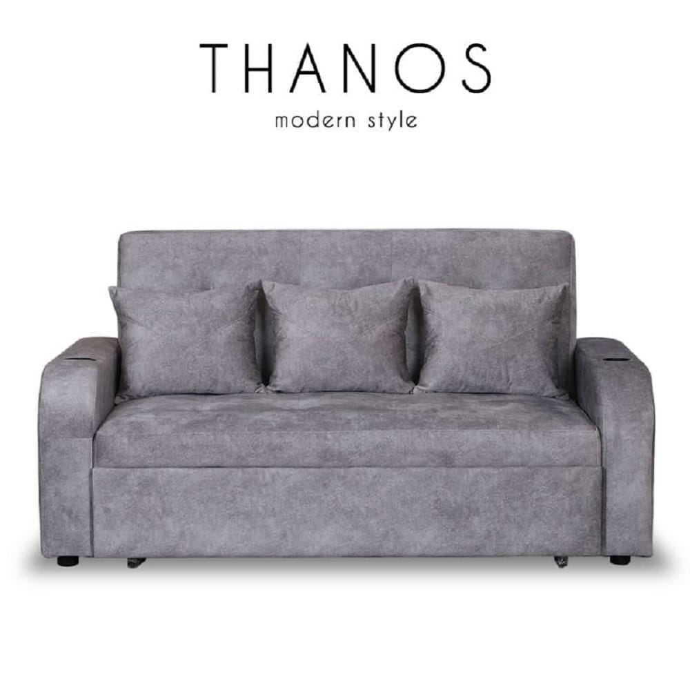 โซฟาเบด AS FURNITURE THANOS ผ้า สีเทา