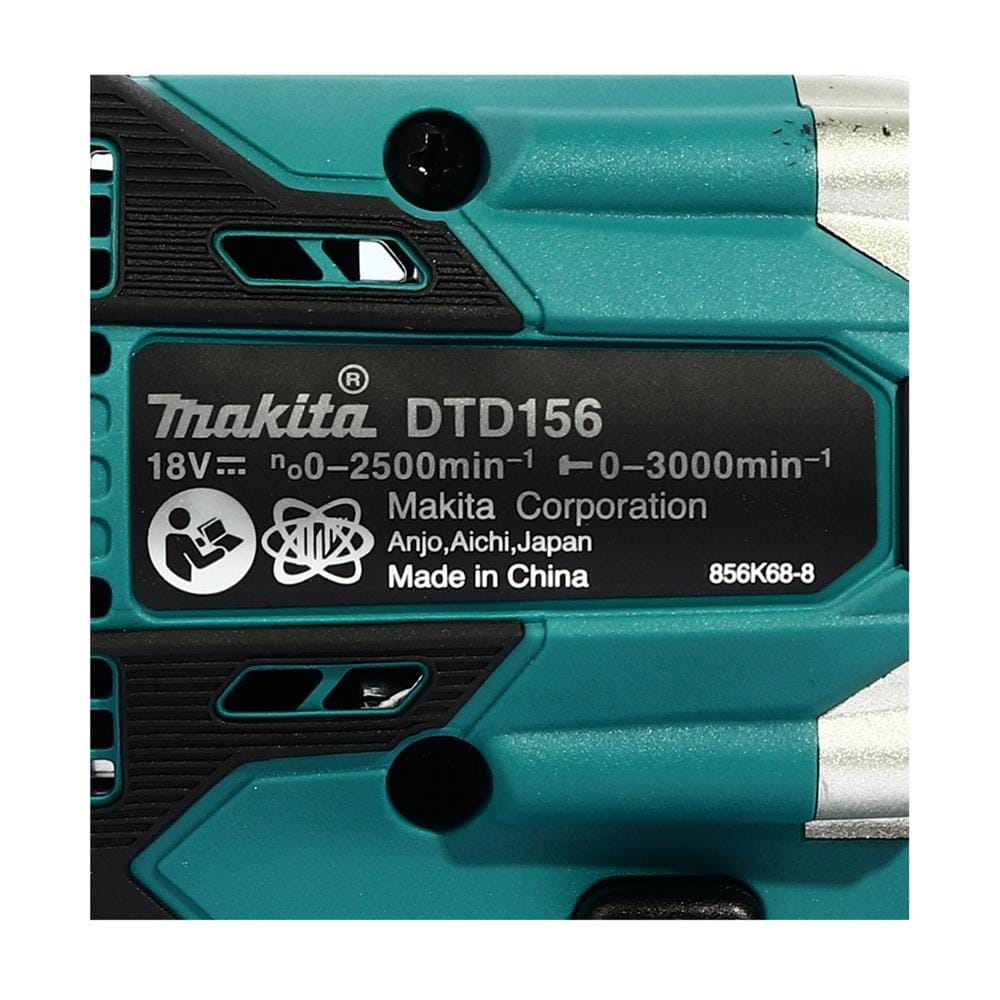 สว่านไขควงไร้สาย (พร้อมแบตเตอรี่) MAKITA M011-DTD156SF1J 1/4 นิ้ว 18 โวลต์
