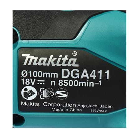เครื่องเจียรไร้สาย (เฉพาะตัวเครื่อง) MAKITA M011-DGA402Z 4 นิ้ว 18 โวลต์_4