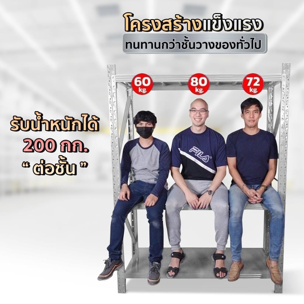 ชั้นวางของโล่ง 4 ชั้น EAZY TOOLS M150G สีเทา