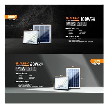 ไฟสปอตไลท์ SOLAR LUMIRA LSC028 ULTRA 100 วัตต์ DAYLIGHT_3