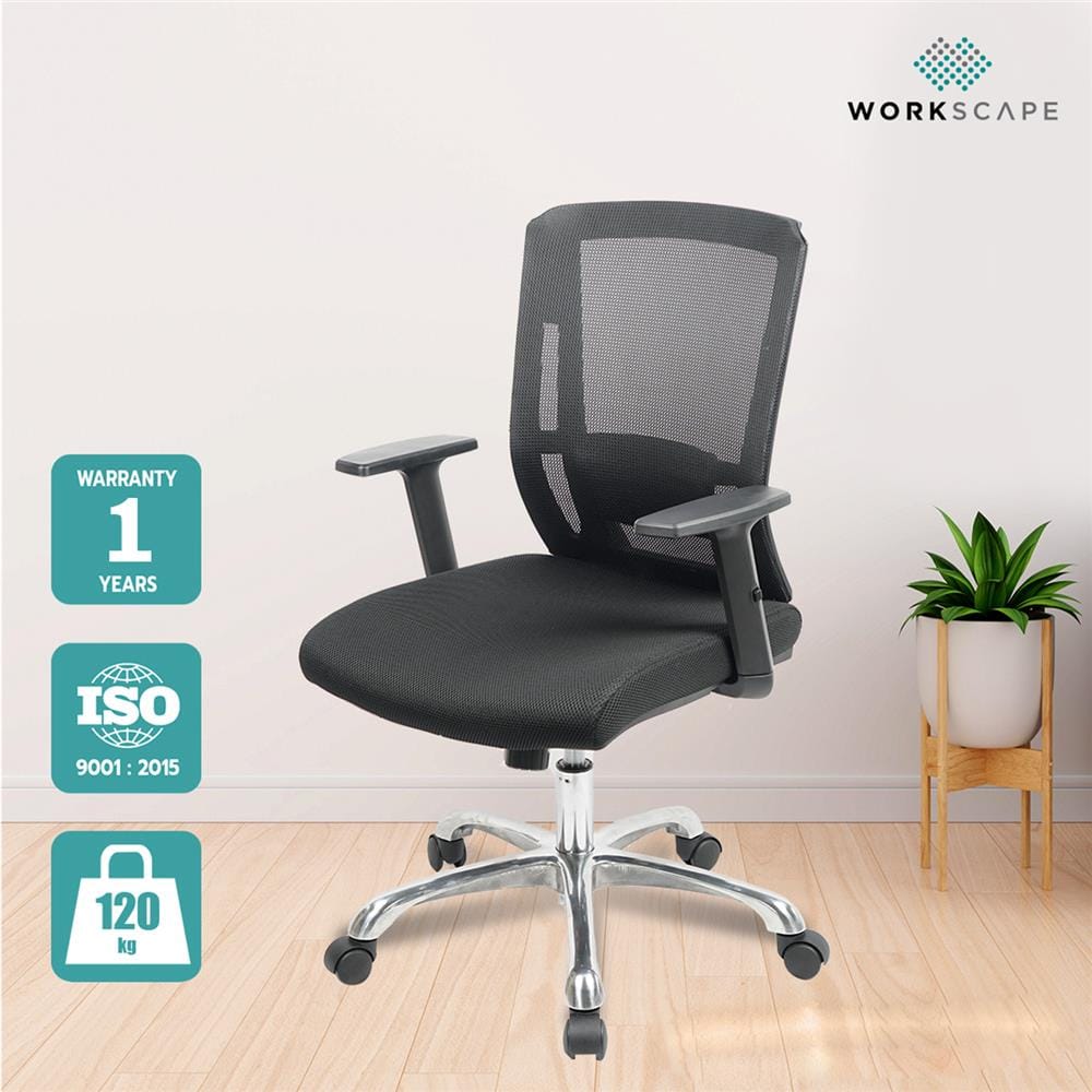 D.I.Y. เก้าอี้สำนักงาน WORKSCAPE HANNAH ZR-1021 สีดำ