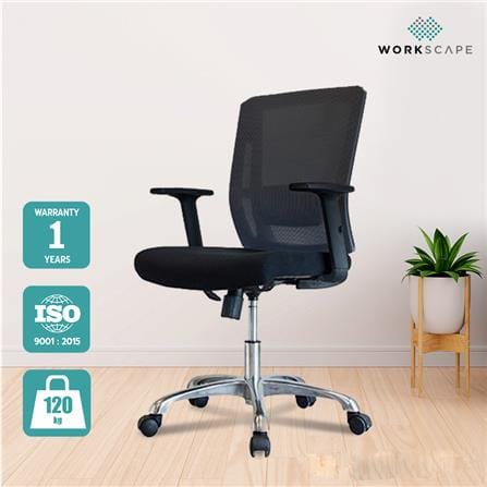 D.I.Y. เก้าอี้สำนักงาน WORKSCAPE HANNAH ZR-1021 สีดำ_3