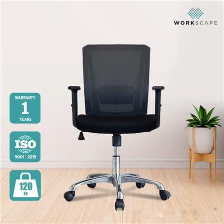 D.I.Y. เก้าอี้สำนักงาน WORKSCAPE HANNAH ZR-1021 สีดำ_4