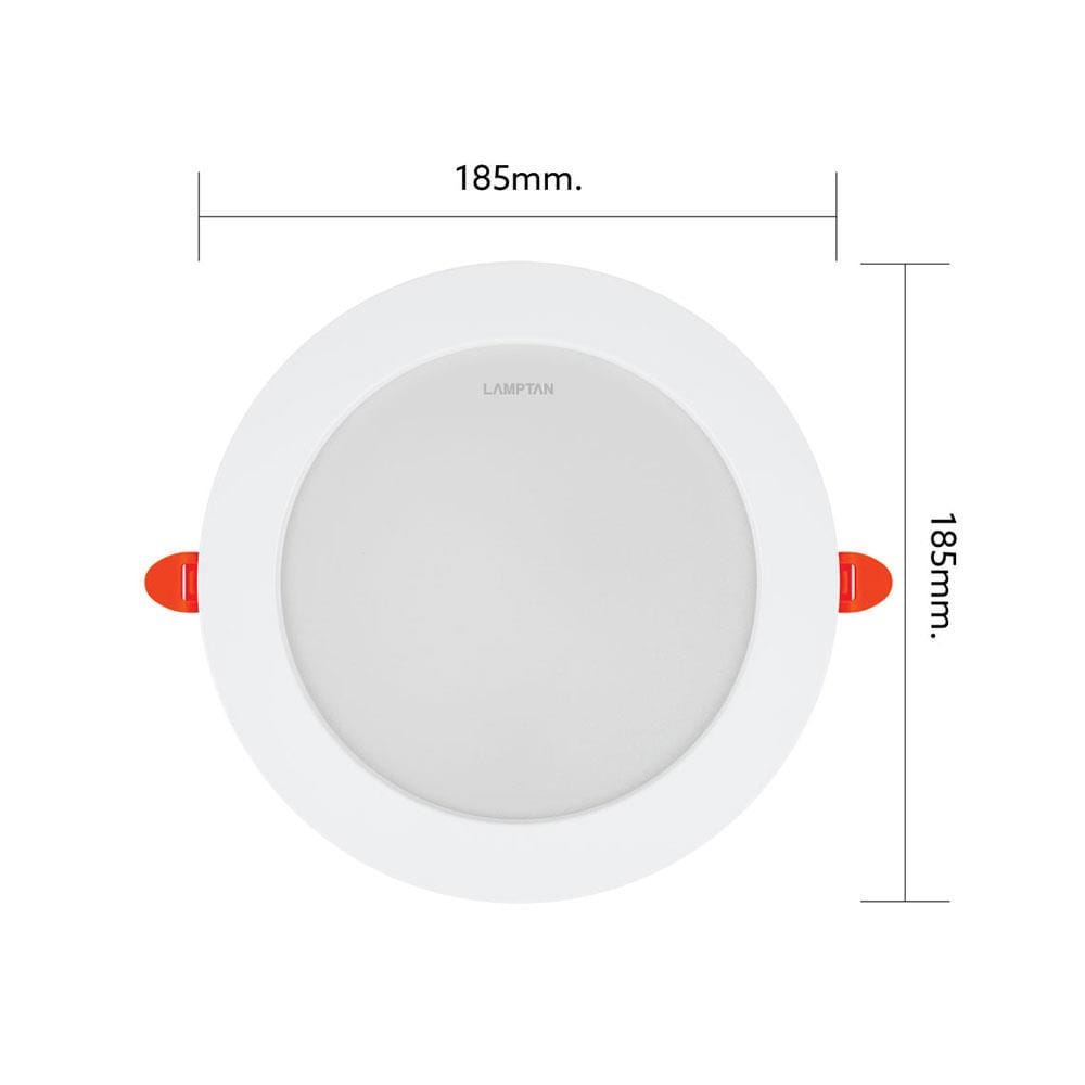 ดาวน์ไลท์ LED LAMPTAN METAL 7.28 นิ้ว 20 วัตต์ DAYLIGHT สีขาว
