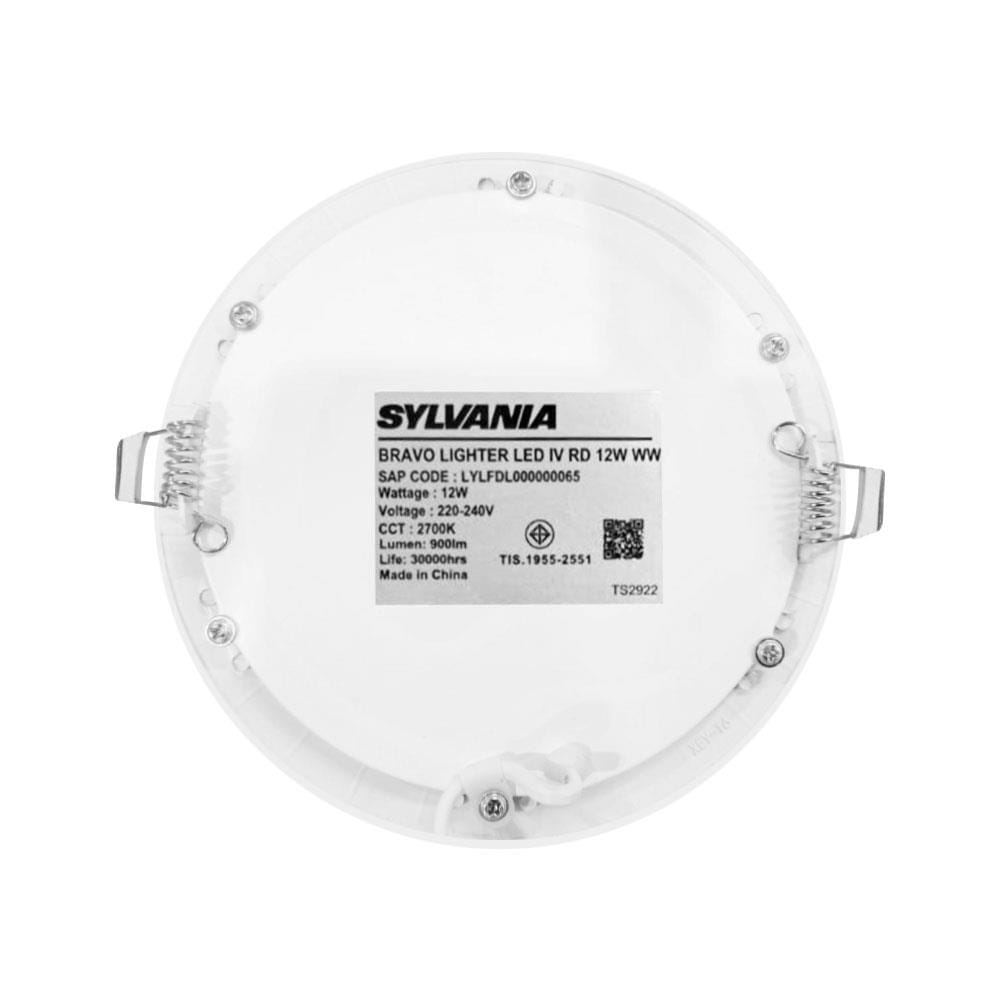 ดาวน์ไลท์ LED SYLVANIA BRAVO LIGHTER 6 นิ้ว 12 วัตต์ WARM WHITE สีขาว