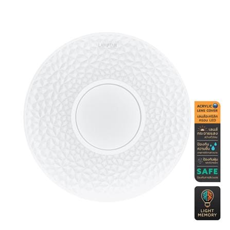 ไฟเพดาน LED LAMPTAN GLITTER 19 นิ้ว 50 วัตต์ DAYLIGHT/COOL WHITE/WARM WHITE สีขาว_0