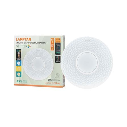 ไฟเพดาน LED LAMPTAN GLITTER 19 นิ้ว 50 วัตต์ DAYLIGHT/COOL WHITE/WARM WHITE สีขาว_3