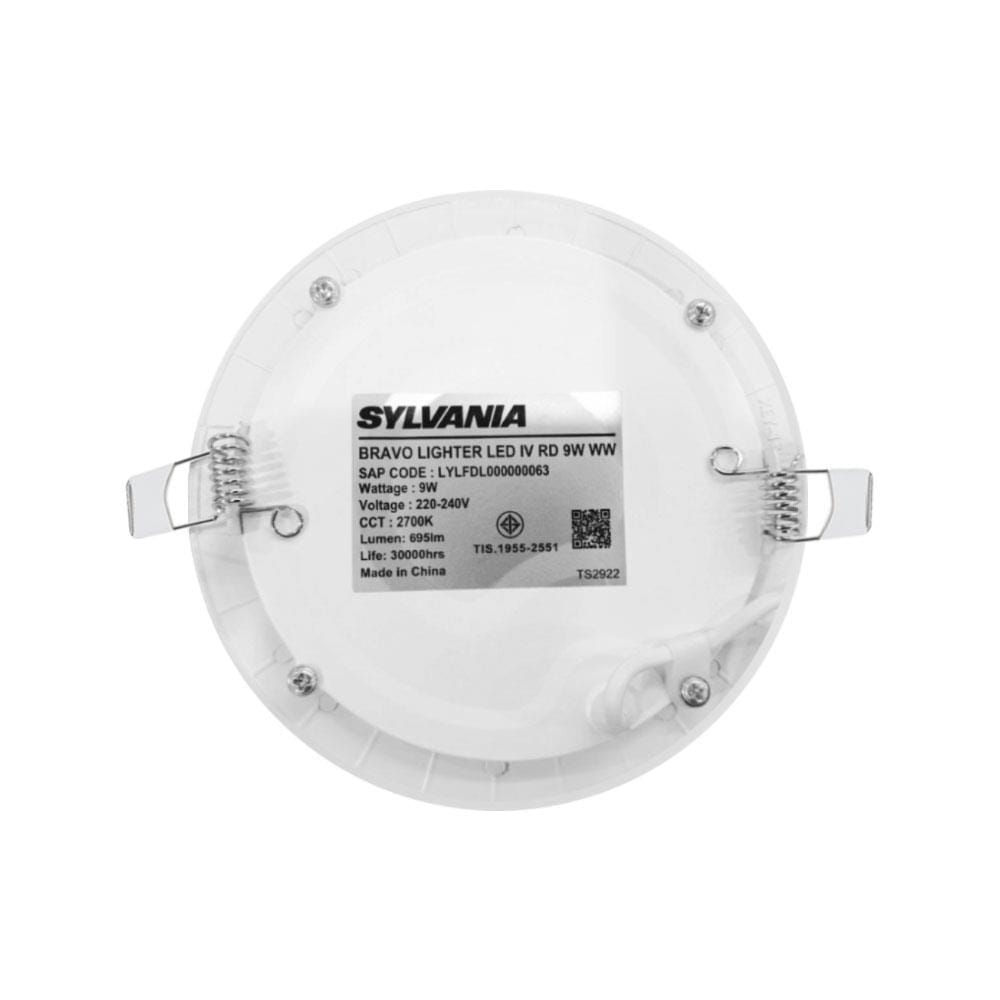 ดาวน์ไลท์ LED SYLVANIA BRAVO LIGHTER 5 นิ้ว 9 วัตต์ WARM WHITE สีขาว