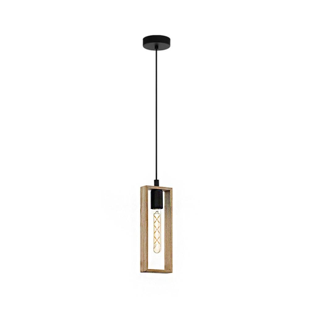 ไฟช่อ EGLO LITTLETON 49473 สีดำ/ลายไม้ 1 หัว