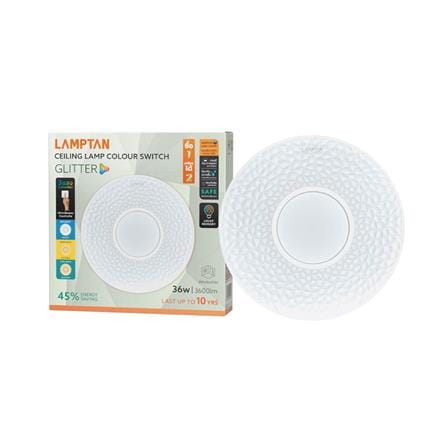 ไฟเพดาน LED LAMPTAN GLITTER 15 นิ้ว 36 วัตต์ DAYLIGHT/COOL WHITE/WARM WHITE สีขาว_3