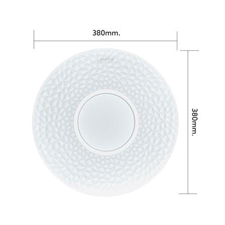 ไฟเพดาน LED LAMPTAN GLITTER 15 นิ้ว 36 วัตต์ DAYLIGHT/COOL WHITE/WARM WHITE สีขาว_5
