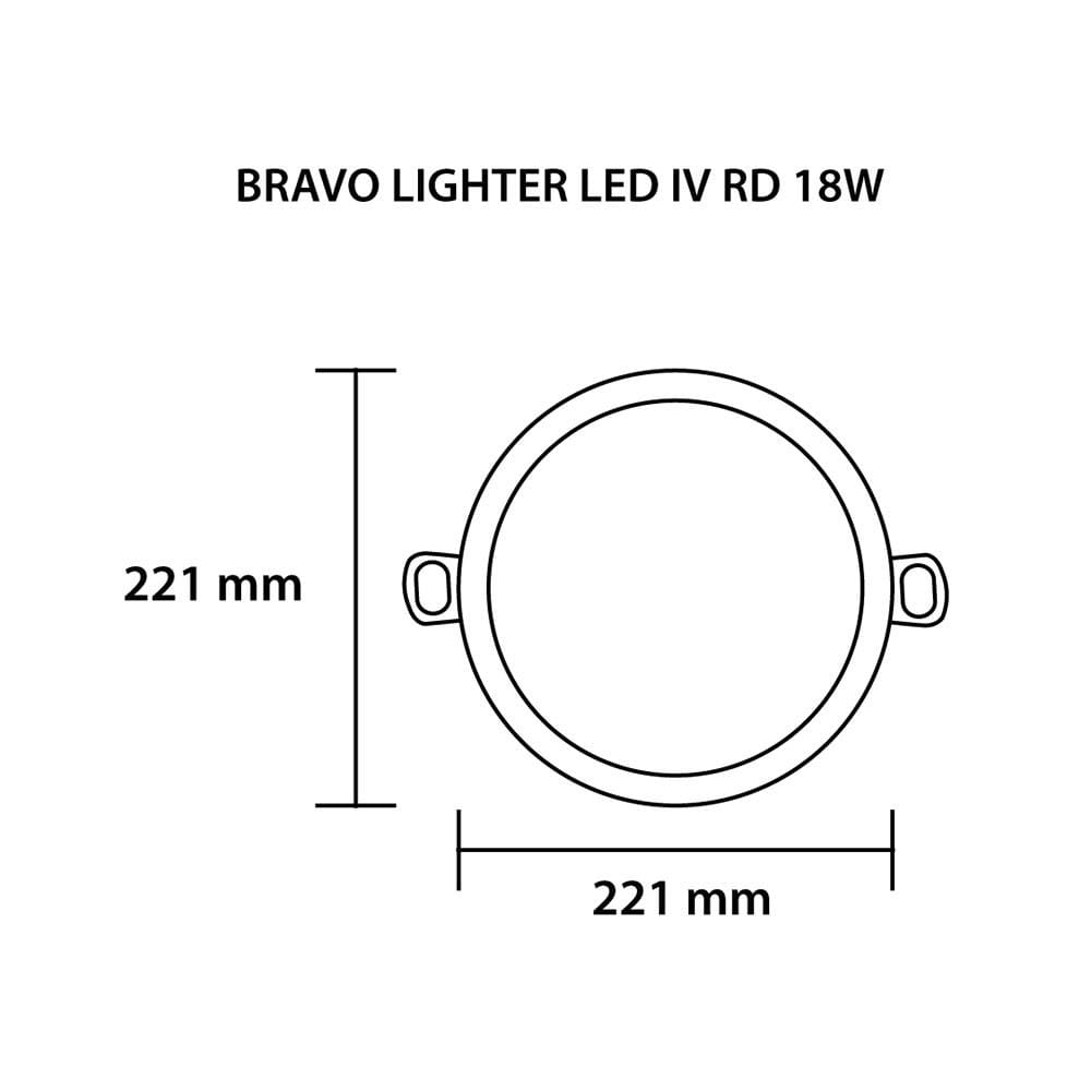 ดาวน์ไลท์ LED SYLVANIA BRAVO LIGHTER 7.4 นิ้ว 18 วัตต์ DAYLIGHT สีขาว