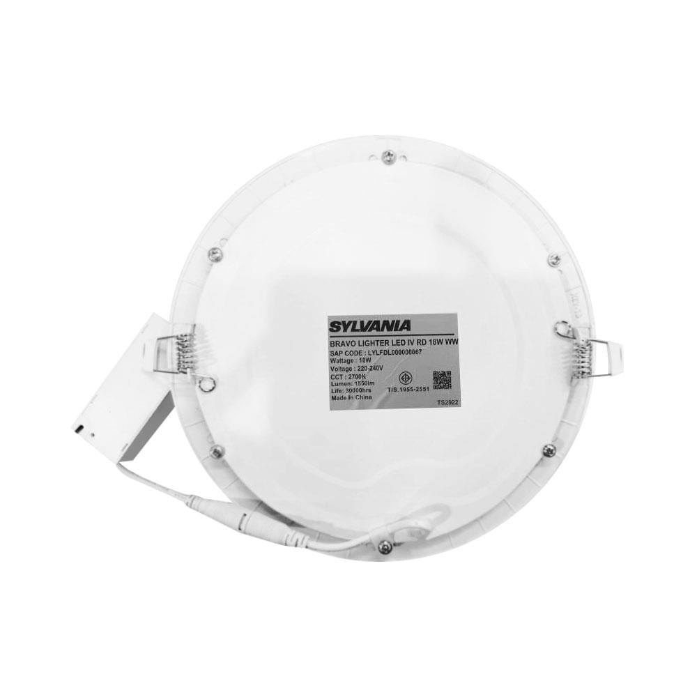 ดาวน์ไลท์ LED SYLVANIA BRAVO LIGHTER 8 นิ้ว 18 วัตต์ WARM WHITE สีขาว