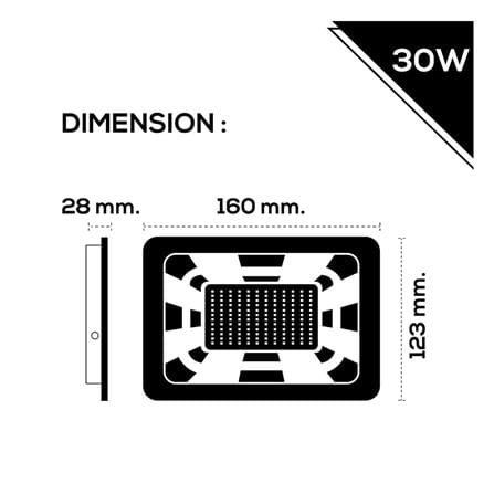 สปอตไลท์ภายนอก LED RACER SPHERE 30 วัตต์ DAYLIGHT_5