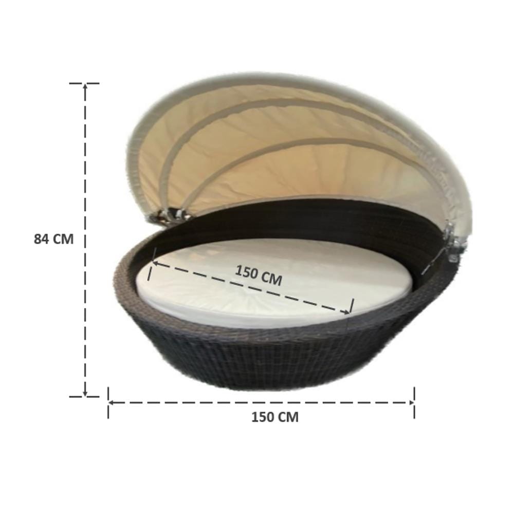 เตียงพักผ่อน IVY DB001 TROPICAL 2 DAYBED สีน้ำตาลเข้ม