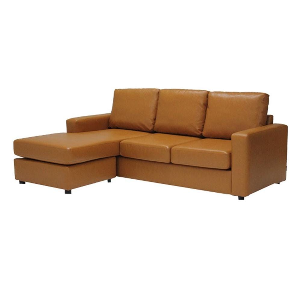 โซฟาเข้ามุม KONCEPT ZETTE-3 สีน้ำตาลอ่อน