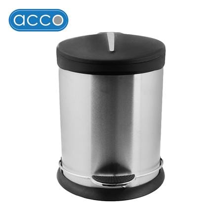 ถังขยะเหยียบกลม ACCO GENTLY 5 ลิตร สีเงิน_0