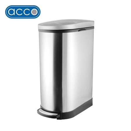 ถังขยะเหยียบทรงสูง ACCO HARDY 40 ลิตร สีเงิน_0