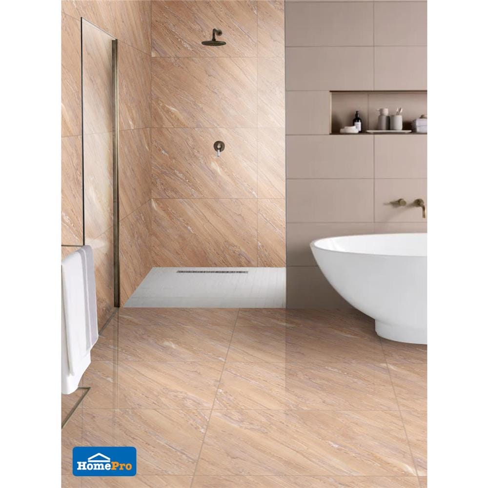 กระเบื้องพื้นพอร์ซเลน 60x90 ซม. TARA เฮเดน มาร์เบิ้ล น้ำตาล 1.08M2